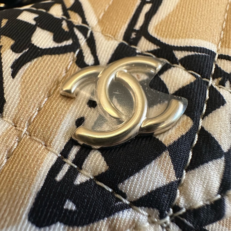 Chanel 帆布塗鴉斜背包-4