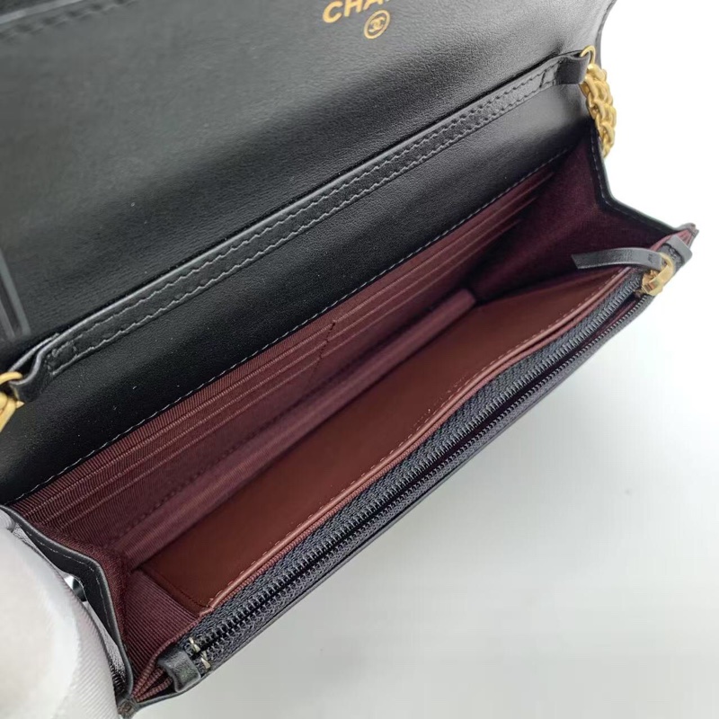 二手Chanel香奈兒Woc2.55徽章限量款鏈條包,鐳射26開-8