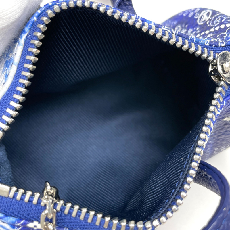 路易威登 Porte Clés 手拿包 Monogram Bandana 鑰匙圈 Keepall 旅行包掛飾 皮革 藍色 MP3337 女士-4