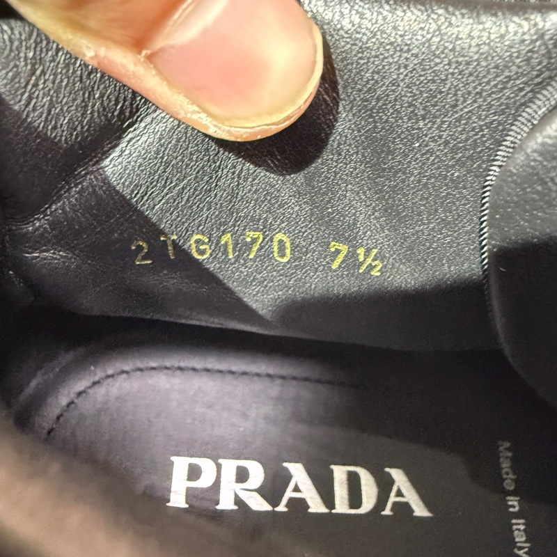 PRADA普拉達 Wheel CASSETTA 帆布 圓頭系帶 高幫 時尚板鞋 男款 黑 41.5碼-6