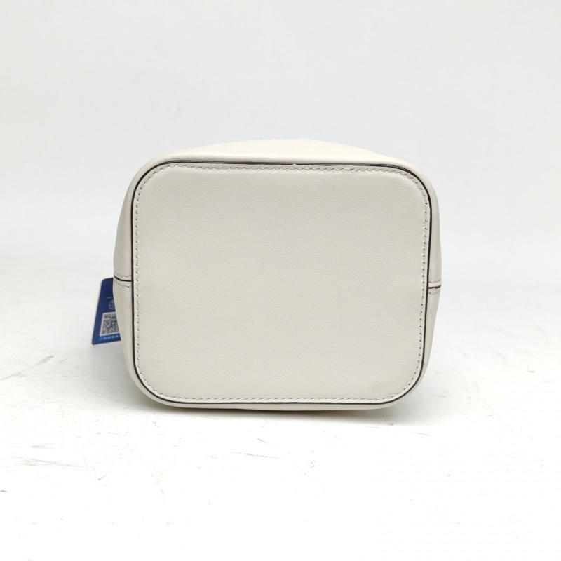 FENDI MONTRESOR迷你水桶包白色牛皮/PVC金扣-3