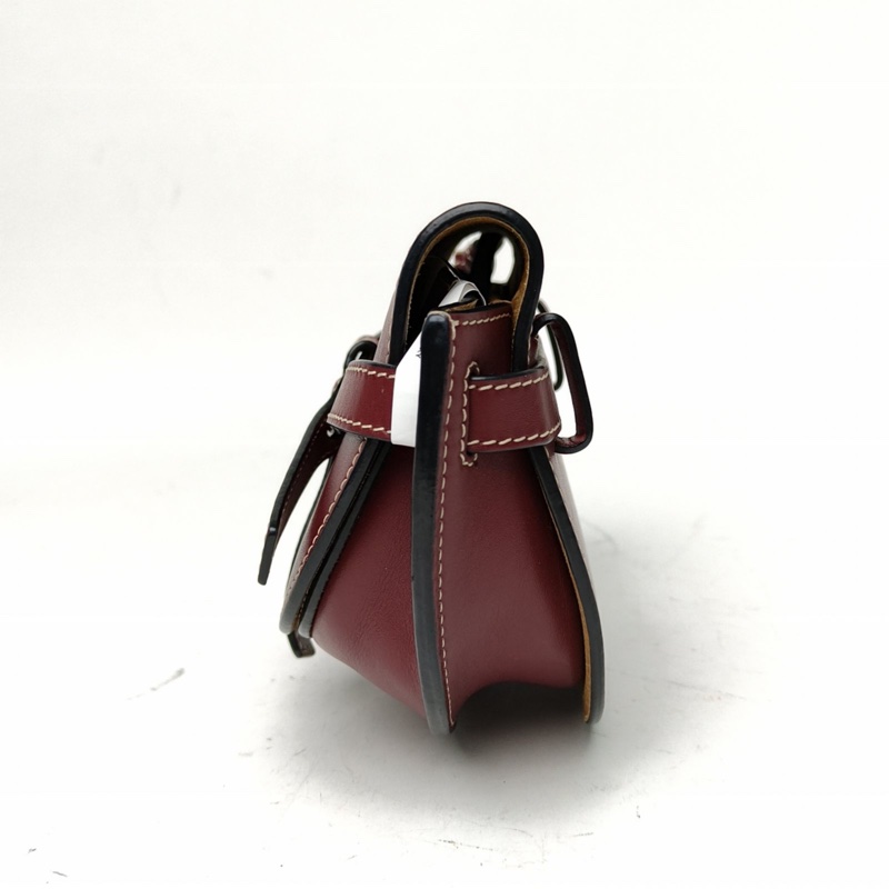 LOEWE 酒紅色牛皮gate腰包-1