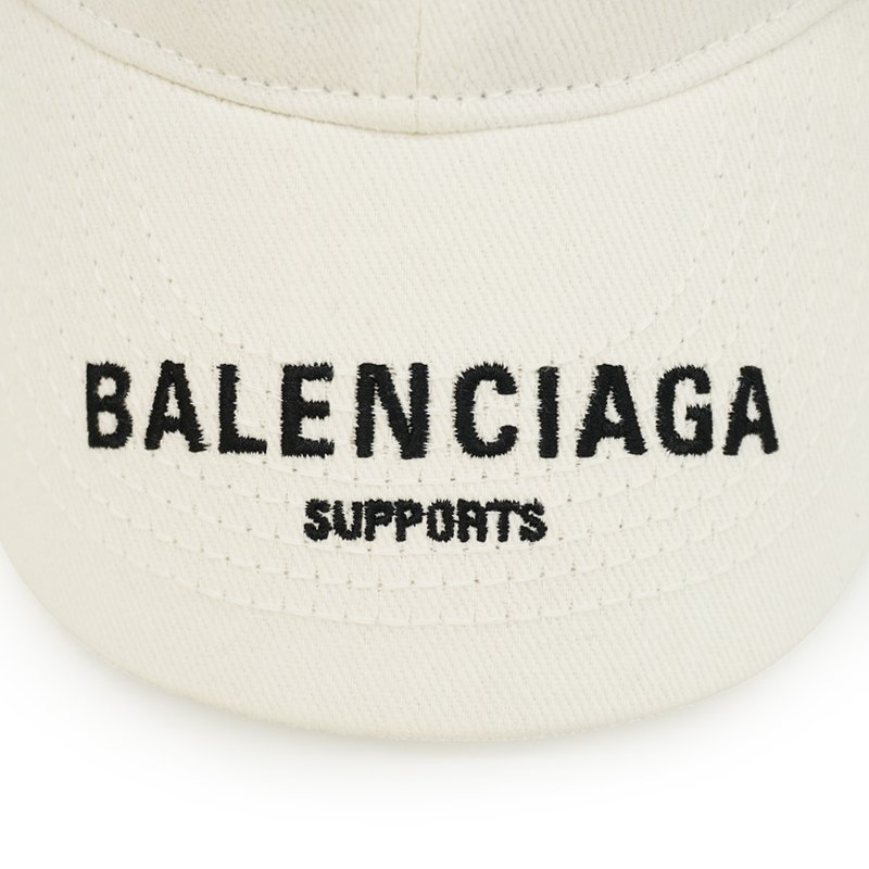 Balenciaga 聯名款 棉質棒球帽#L(白)-4