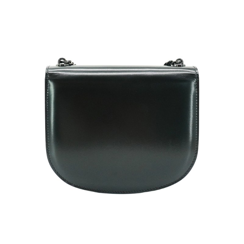 Celine 展示品 So Black Besace Clea 亮面小牛皮手提斜背二用包(黑)-2