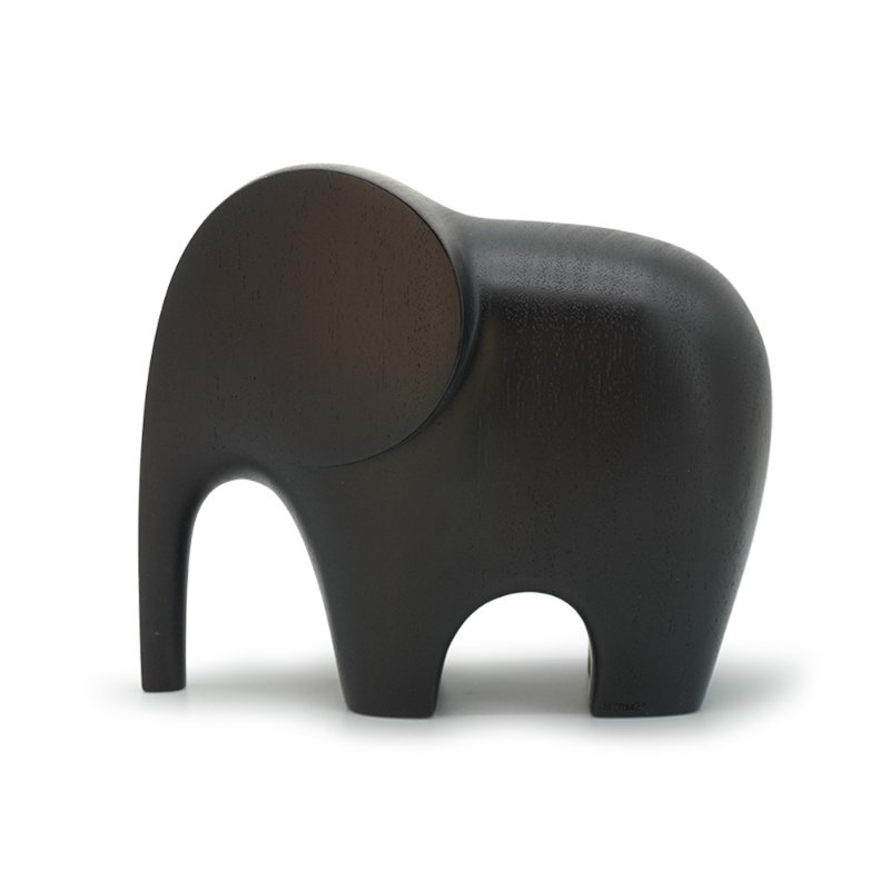 Hermes 展示品 實心烏木色桃花心木紙鎮(烏木棕)-0