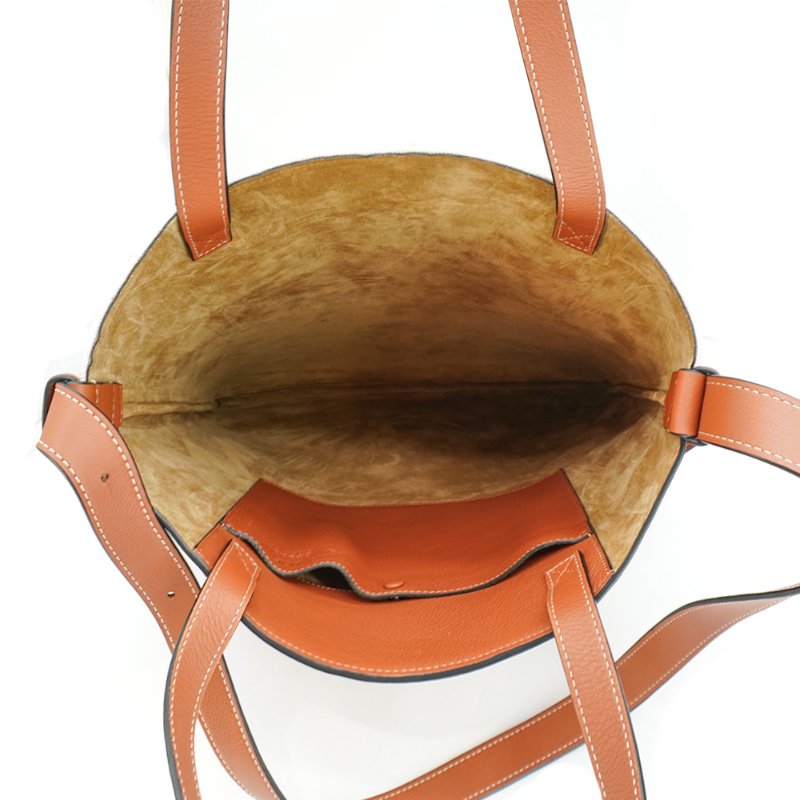 Loewe x Totorol 展示品 龍貓神樹針織小牛皮拼接二用包(焦糖色)-4