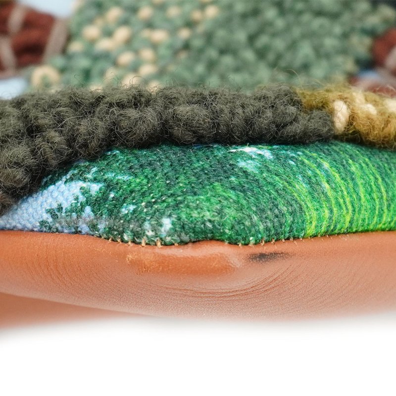 Loewe x Totorol 展示品 龍貓神樹針織小牛皮拼接二用包(焦糖色)-6