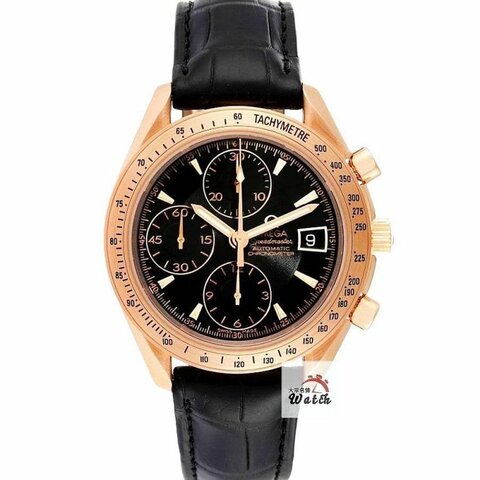 【大眾名錶】OMEGA歐米茄 323.53.40.40.01.001 超霸系列 黑面盤 18K玫瑰金 2013/02台灣AD B1188