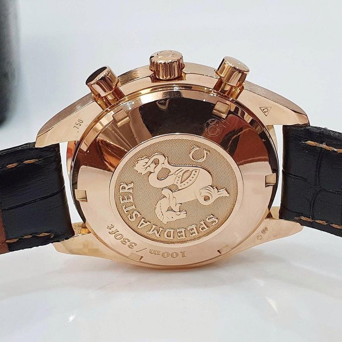 【大眾名錶】OMEGA歐米茄 323.53.40.40.01.001 超霸系列 黑面盤 18K玫瑰金 2013/02台灣AD B1188-7