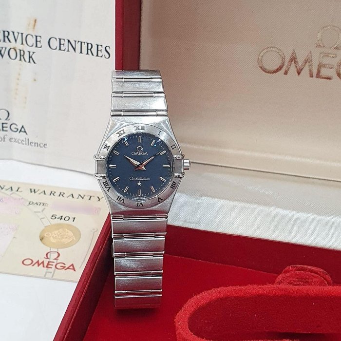 【大眾名錶】OMEGA 歐米茄 1572.40.00 星座系列 灰藍面盤 錶徑25.5mm 石英機芯 大眾名錶B1114-4