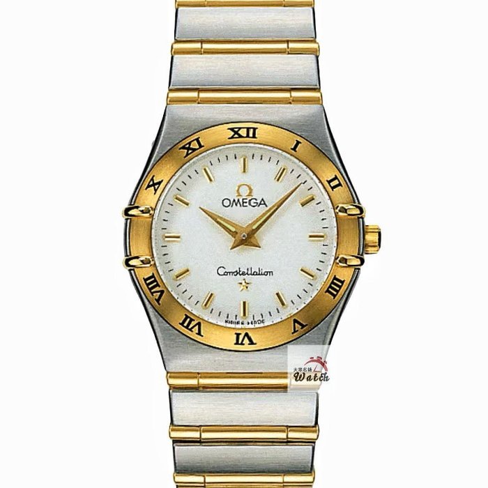 【大眾名錶】OMEGA 歐米茄 1272.30.00 星座系列 半金石英錶 白色菱格紋面盤 大眾名錶B984-0