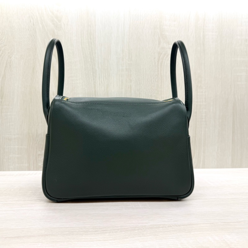 HERMES 1T泰坦綠EVERCOLOR皮金釦LINDY26-1