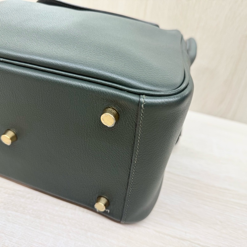 HERMES 1T泰坦綠EVERCOLOR皮金釦LINDY26-8