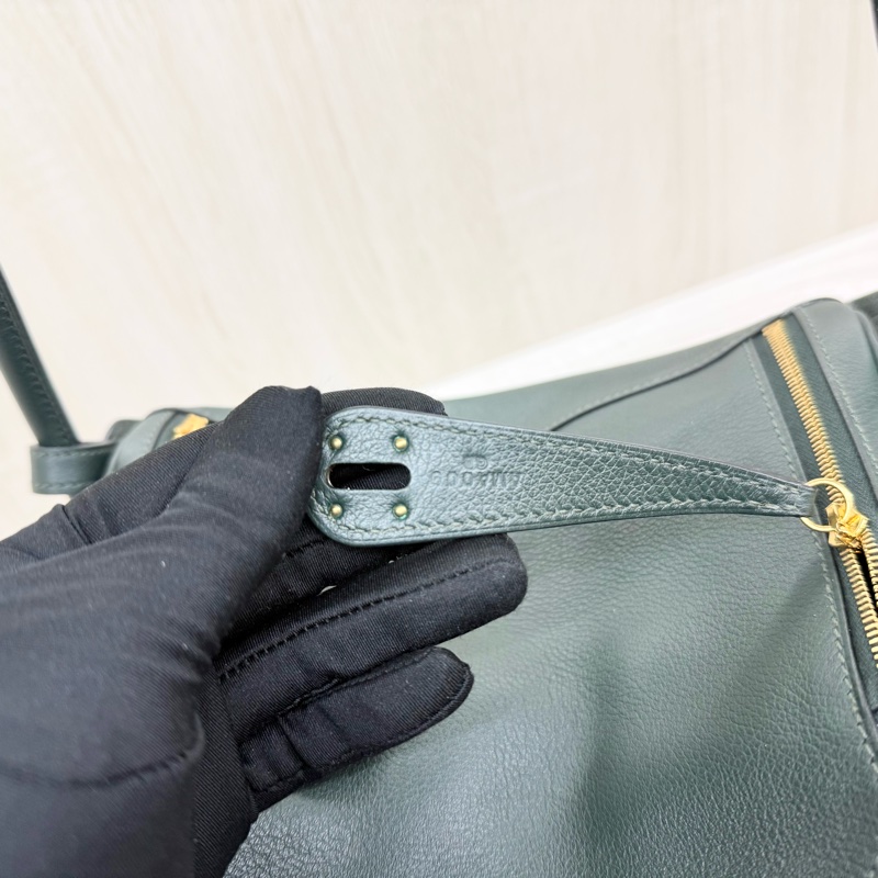 HERMES 1T泰坦綠EVERCOLOR皮金釦LINDY26-13