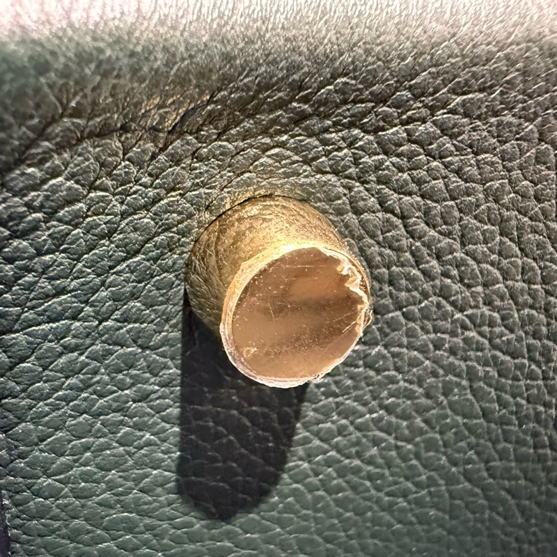 HERMES 1T泰坦綠EVERCOLOR皮金釦LINDY26-22