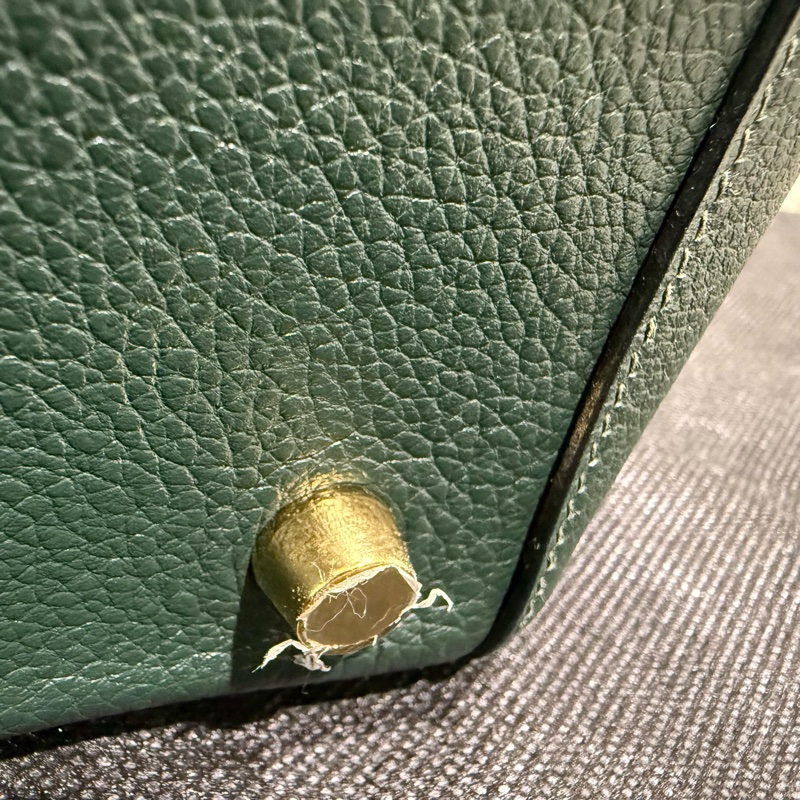 HERMES 1T泰坦綠EVERCOLOR皮金釦LINDY26-26