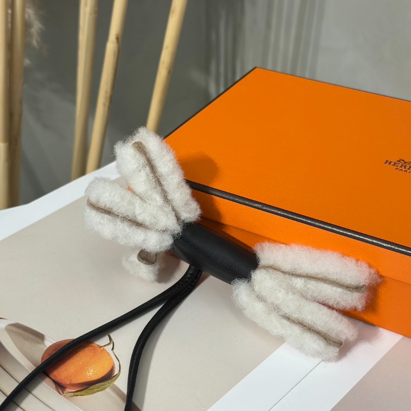 HERMES Budy charm狐狸犬 - 黑 K-2