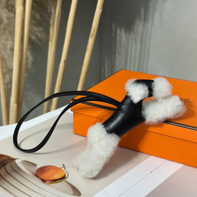 HERMES Budy charm狐狸犬 - 黑 K-3