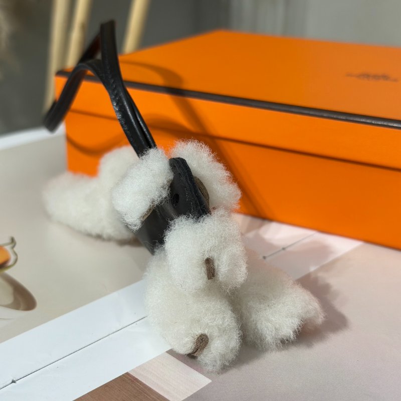 HERMES Budy charm狐狸犬 - 黑 K-6