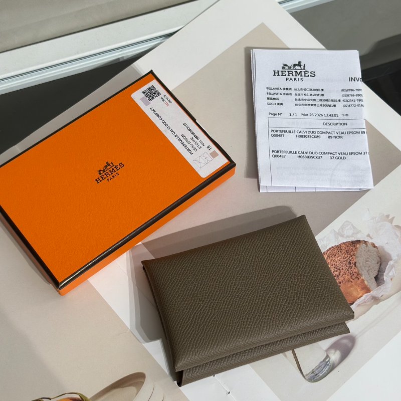 HERMES Calvi duo - 大象灰 G-6