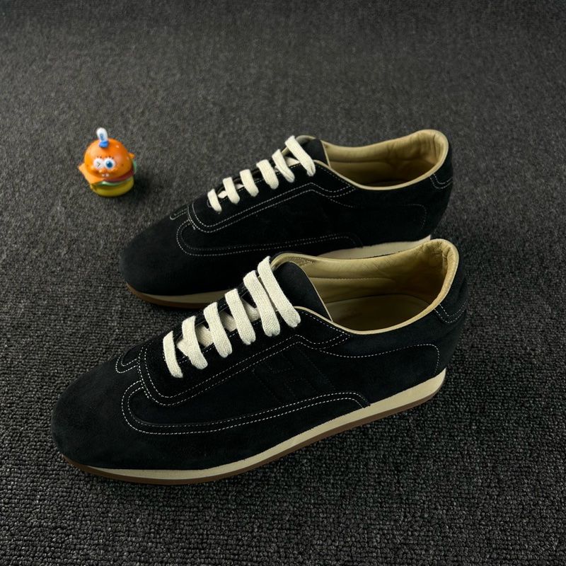 Hermes愛馬仕黑色德訓鞋 休閒鞋平底鞋尺碼43-6