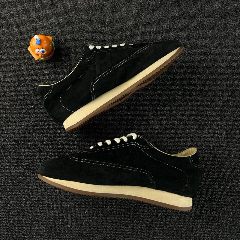 Hermes愛馬仕黑色德訓鞋 休閒鞋平底鞋尺碼43-7