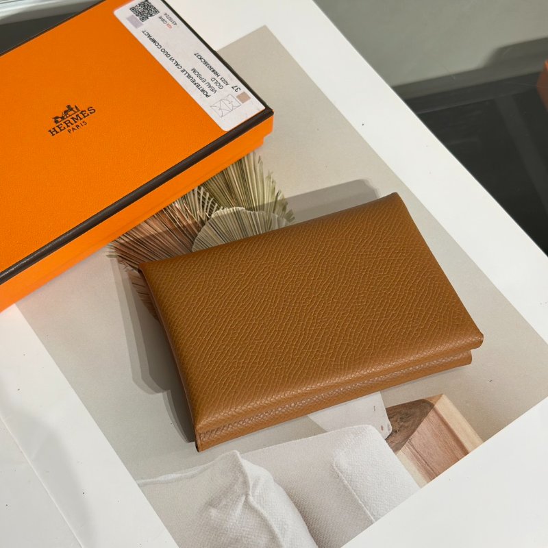 HERMES Calvi duo - 金棕 G-1
