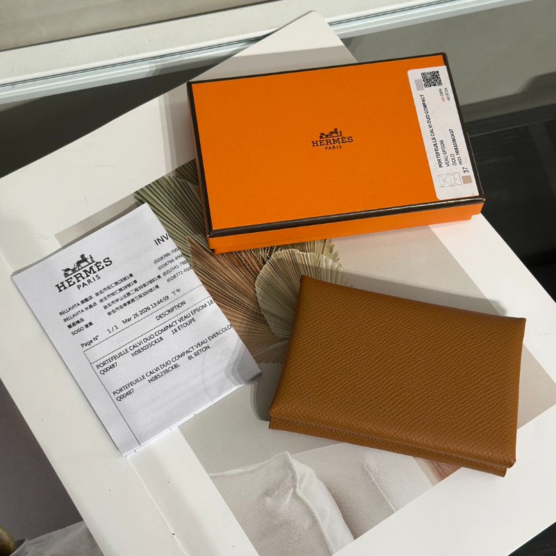 HERMES Calvi duo - 金棕 G-7