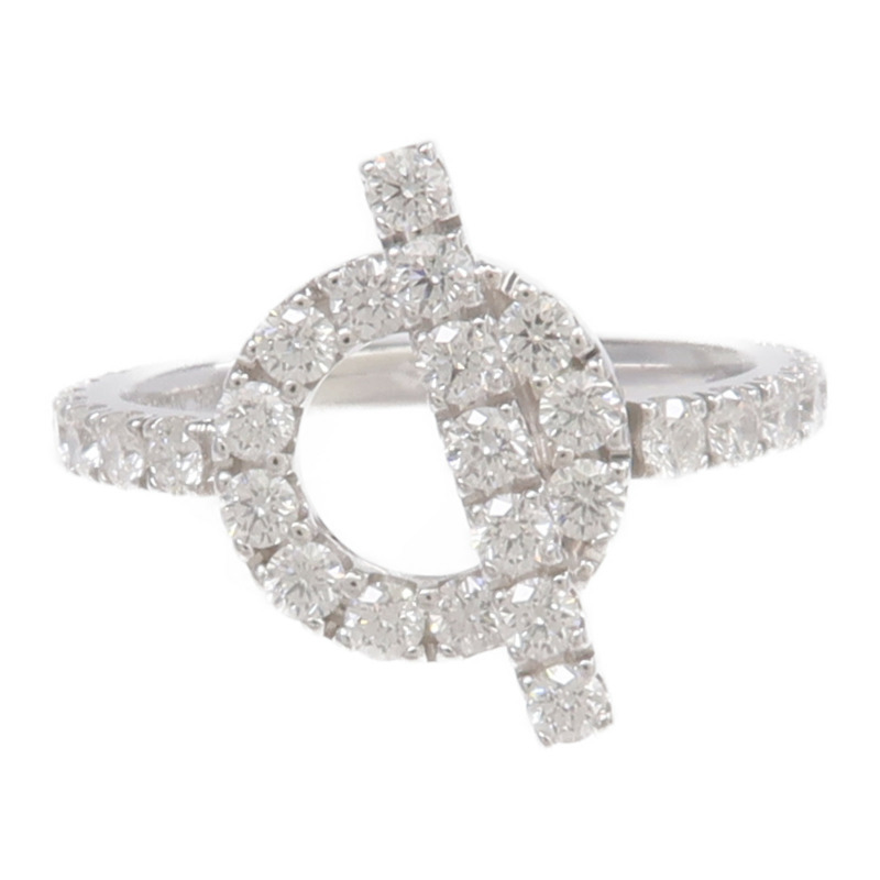 HERMES 18K白金Finesse Ring鑽石戒指Hermes#53/US#6.5-1