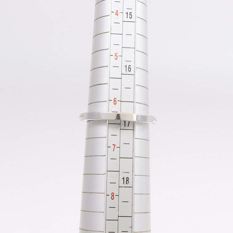 HERMES 18K白金Finesse Ring鑽石戒指Hermes#53/US#6.5-6