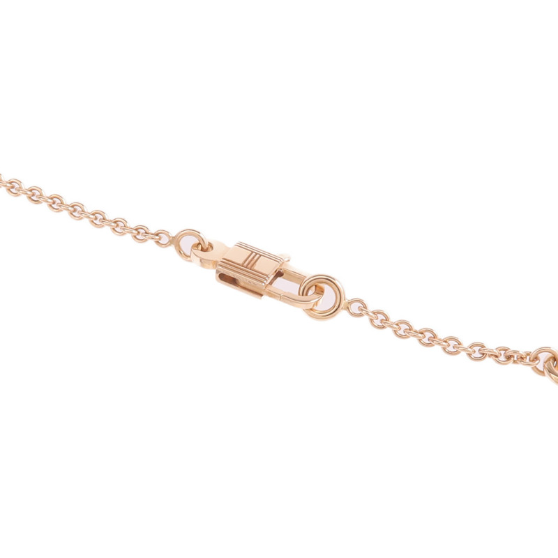 HERMES 18K玫瑰金Kelly Necklace鑽石項鍊-4