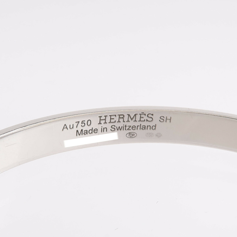 HERMES 18K白金Collier De Chien Bracelet手鐲-4