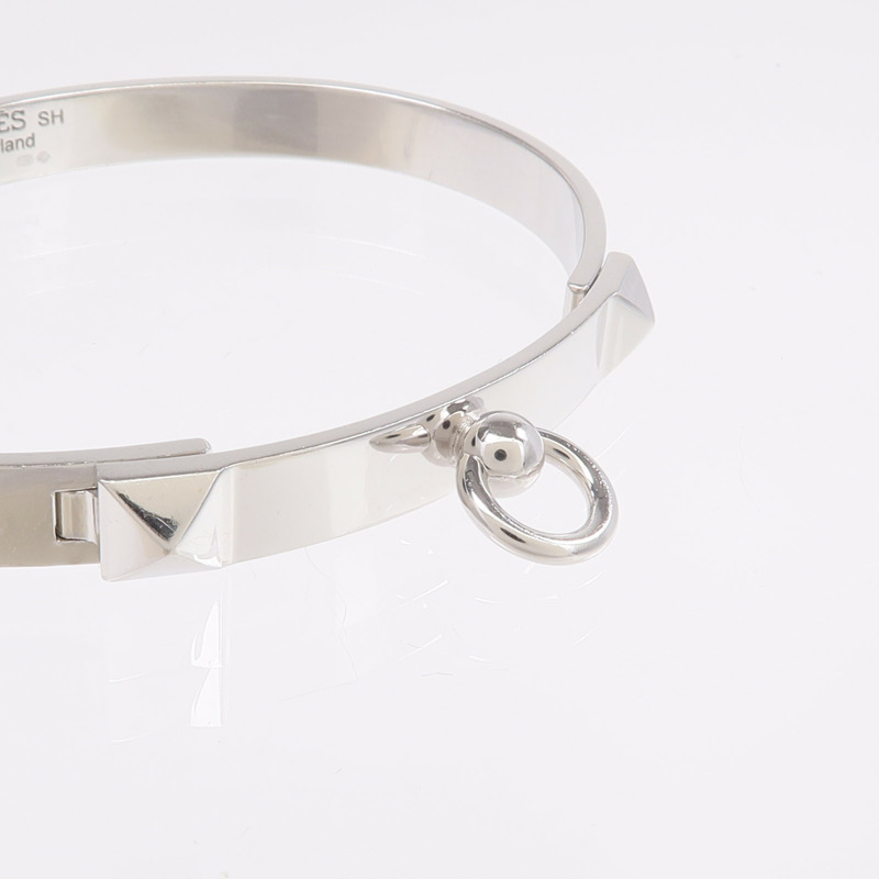 HERMES 18K白金Collier De Chien Bracelet手鐲-5