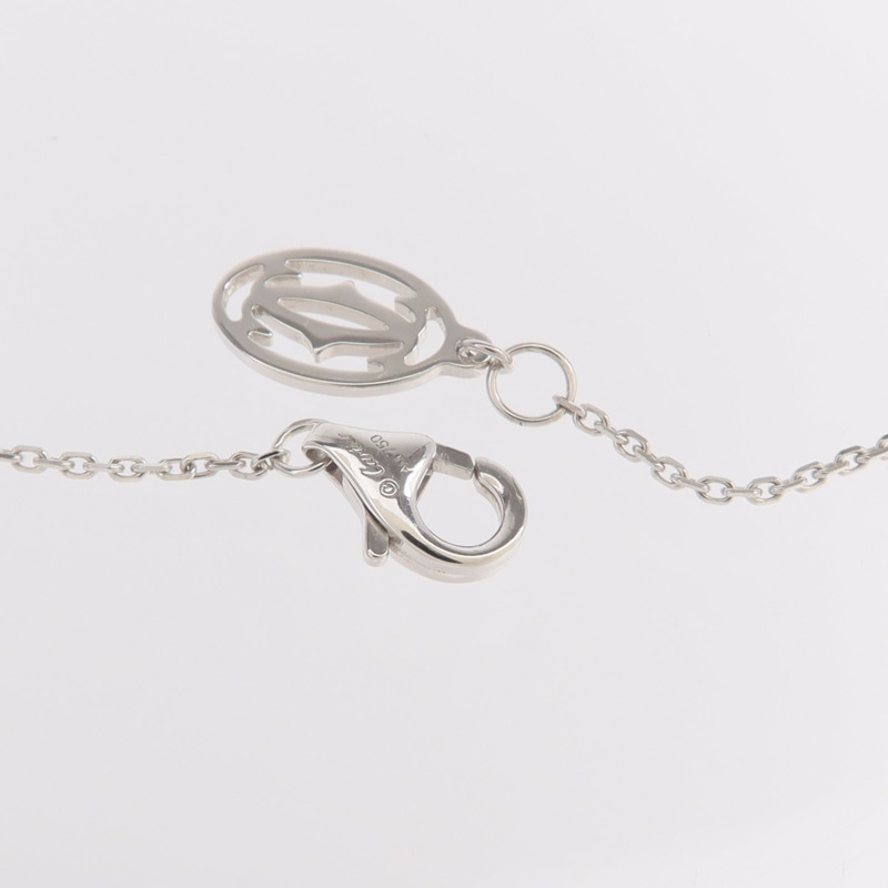 CARTIER 18K白金Symbol Cross Necklace鑽石項鍊-4