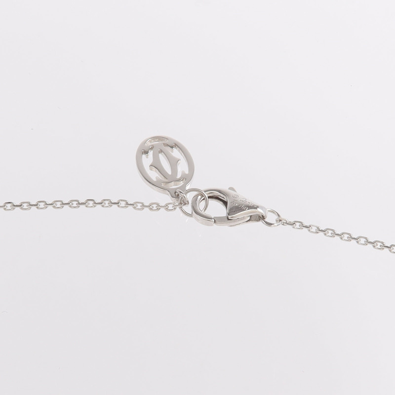 CARTIER 18K白金Symbol Cross Necklace鑽石項鍊-5