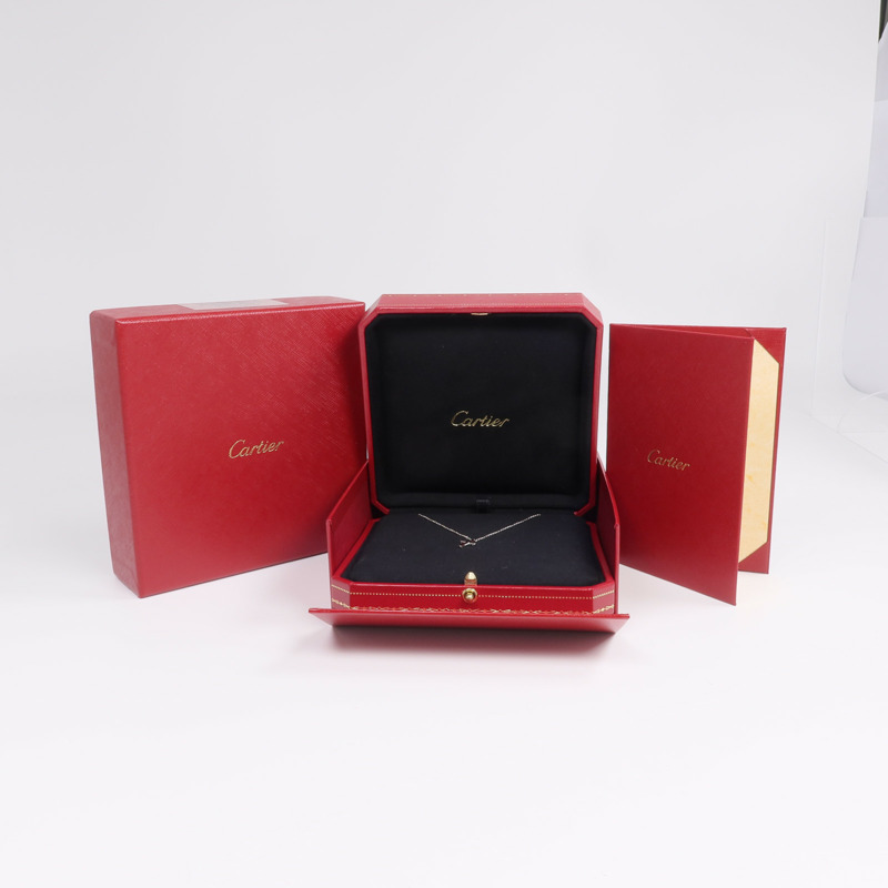 CARTIER 18K白金Symbol Cross Necklace鑽石項鍊-6