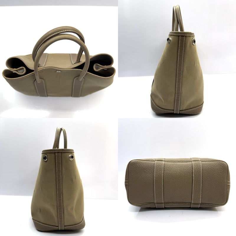 HERMES 愛馬仕 大象灰手提包 花園包 GARDEN PARTY 30 TPM □R STAMP-2