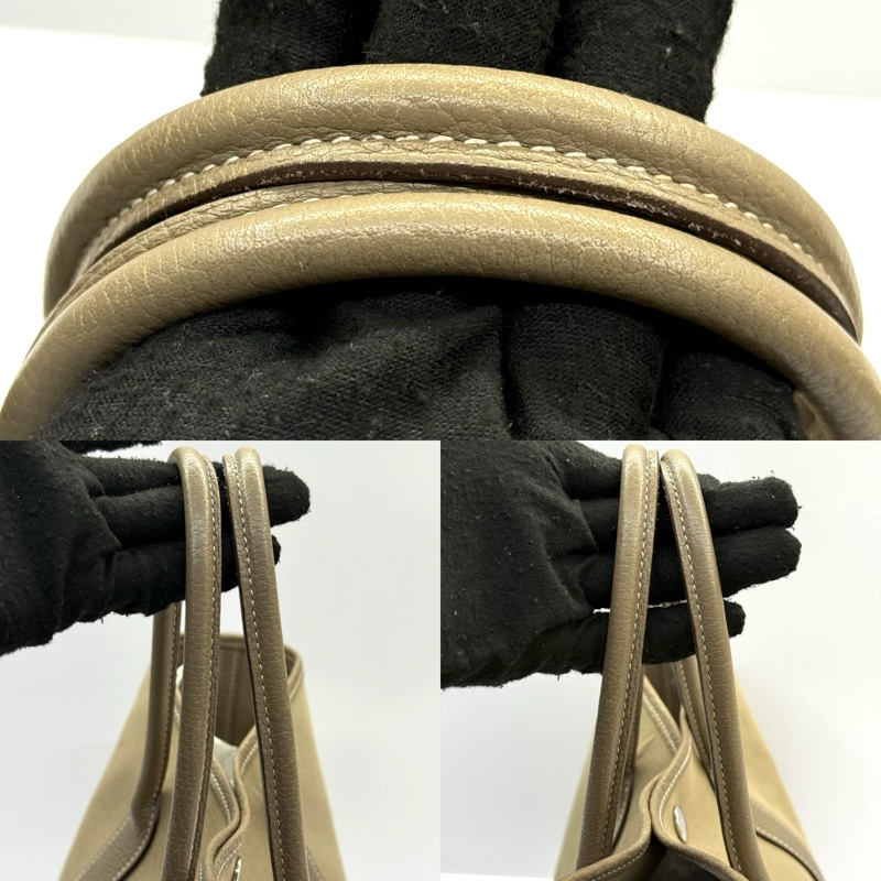 HERMES 愛馬仕 大象灰手提包 花園包 GARDEN PARTY 30 TPM □R STAMP-4