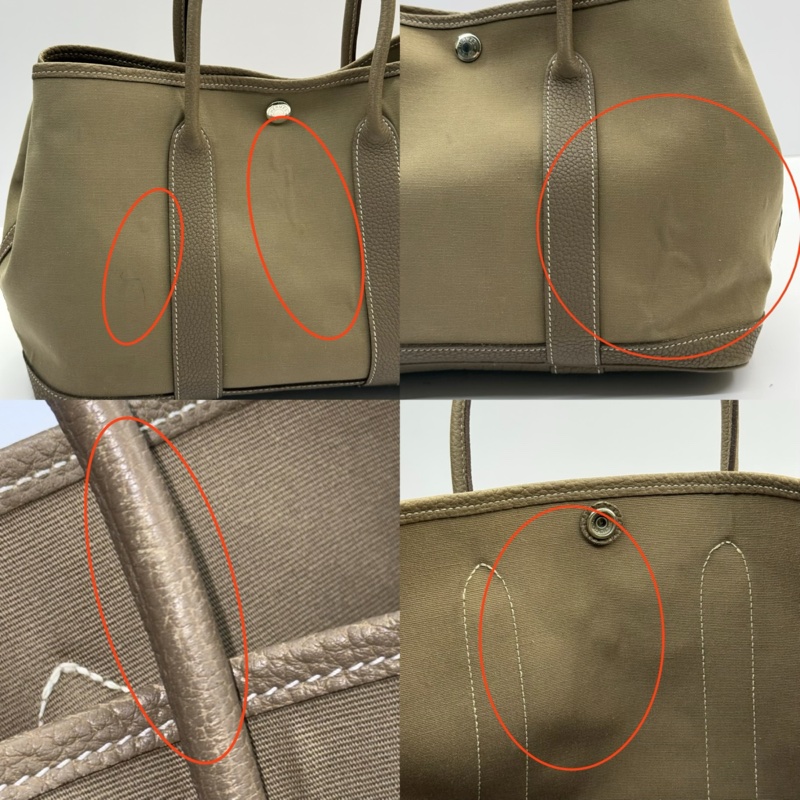 HERMES 愛馬仕 大象灰手提包 花園包 GARDEN PARTY 30 TPM □R STAMP-7