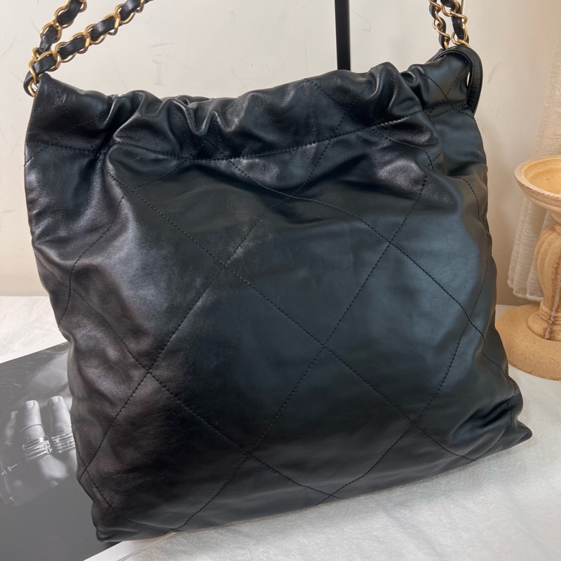 ෆ Chanel 22bag黑金垃圾袋小號-11