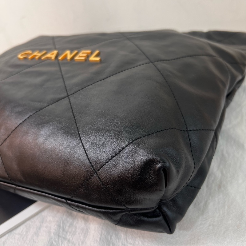 ෆ Chanel 22bag黑金垃圾袋小號-15