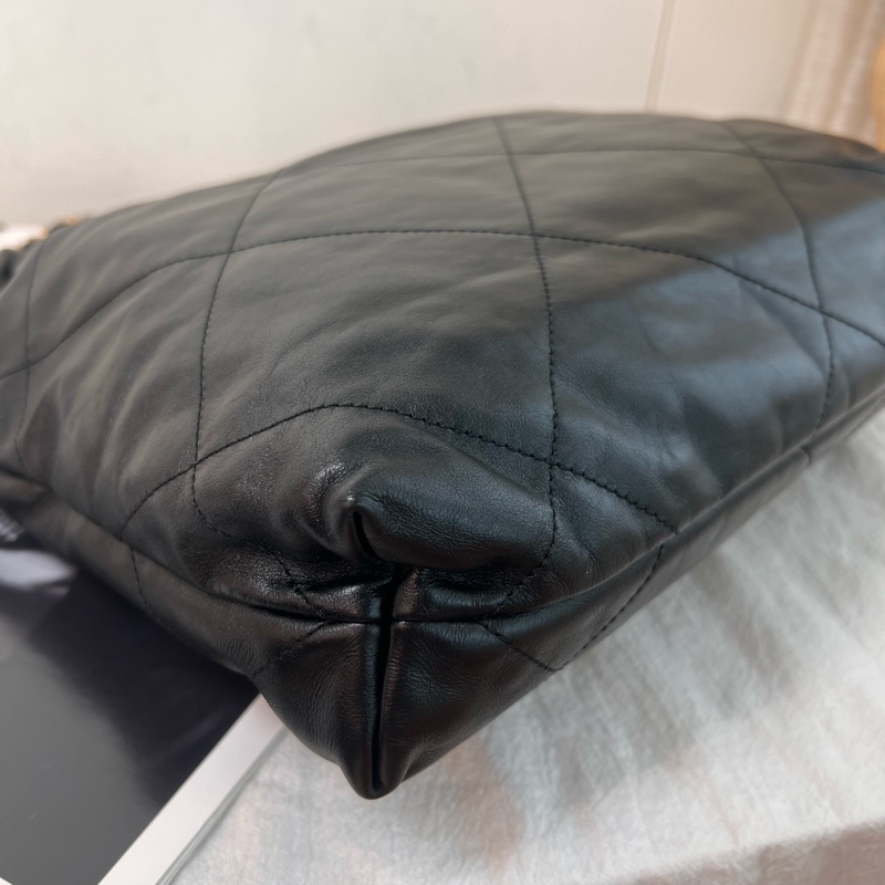 ෆ Chanel 22bag黑金垃圾袋小號-16