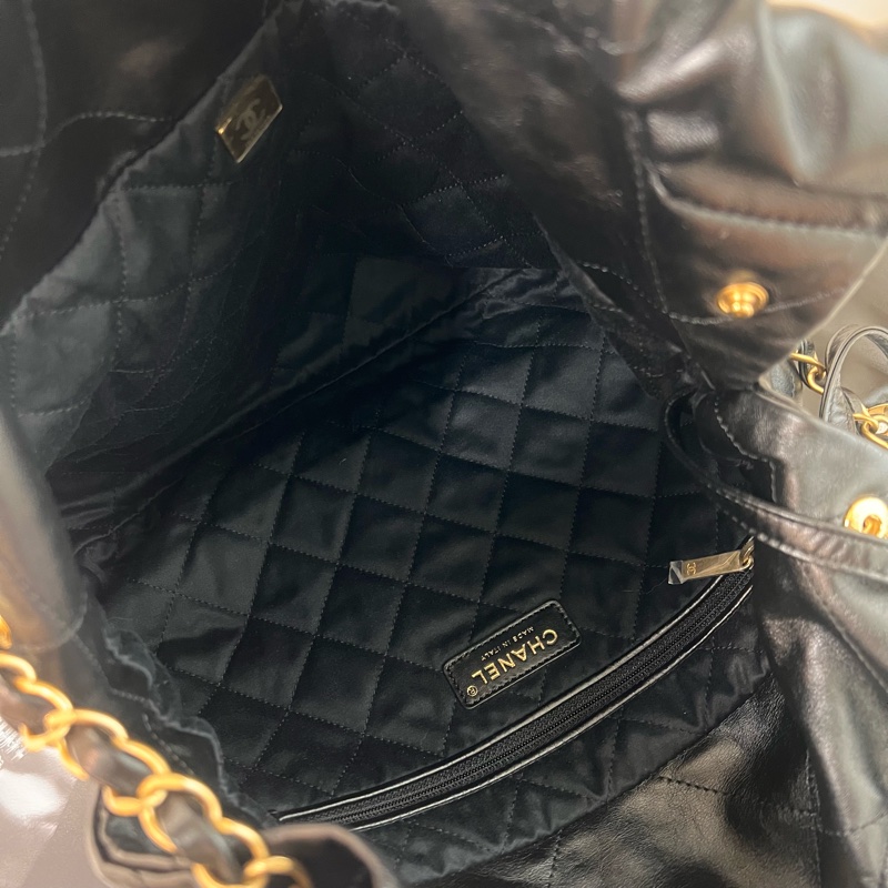 ෆ Chanel 22bag黑金垃圾袋小號-18