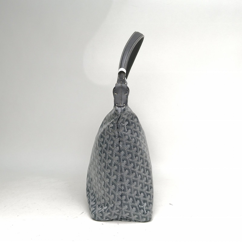 GOYARD BohemeHoboBag子母腋下包灰色PVC銀扣愛心款-1