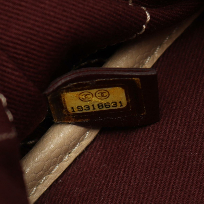 香奈兒 On the Road 狂野縫線托特包手提包 小牛皮 女士 米色/黑色 A92211-4