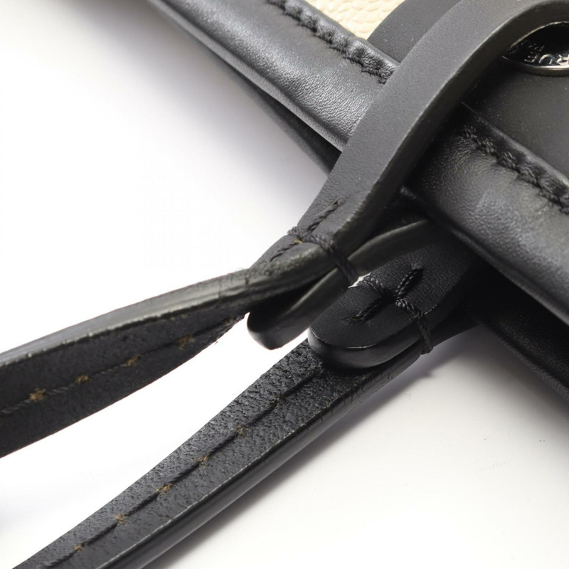 香奈兒 On the Road 狂野縫線托特包手提包 小牛皮 女士 米色/黑色 A92211-5