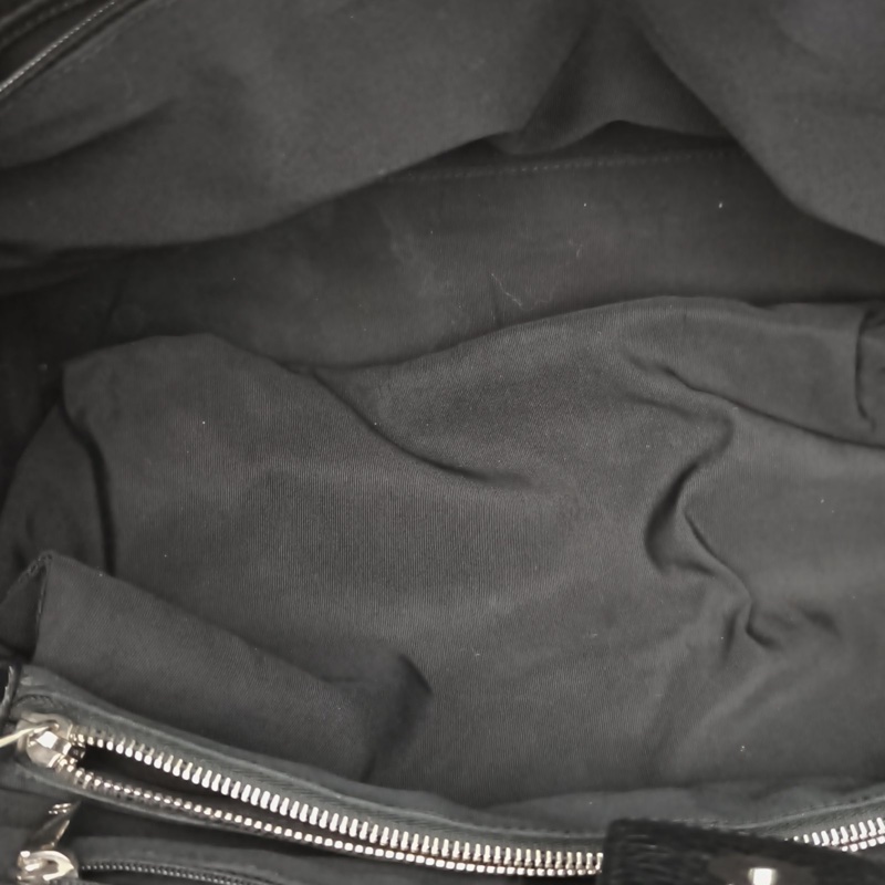 CHANEL Cerf托特包Tote大號黑色牛皮21開銀扣-5