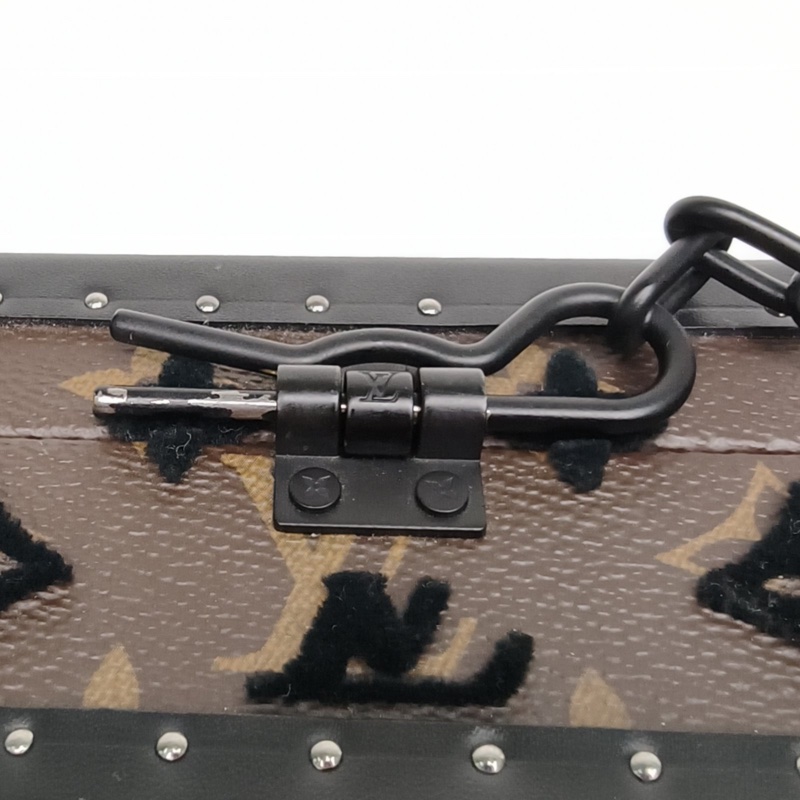 LOUIS VUITTON CLUTCHBOX方盒子硬箱手袋老花PVC/絲絨2020-3