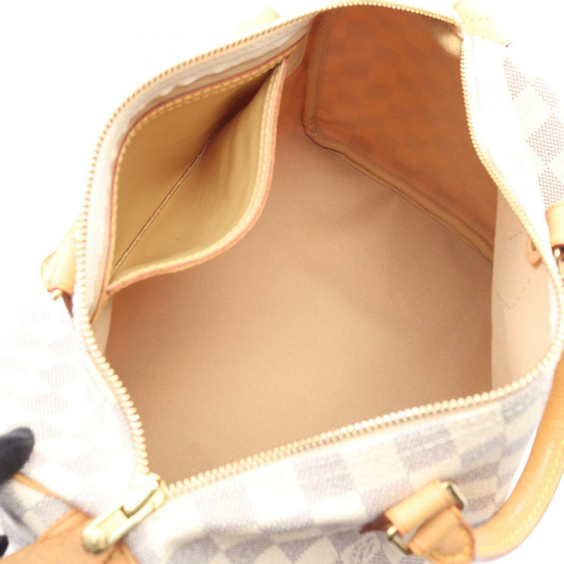 路易威登 Speedy 30 手提包 N41533 Damier Azur 帆布 白色 二手 女士 LV-2