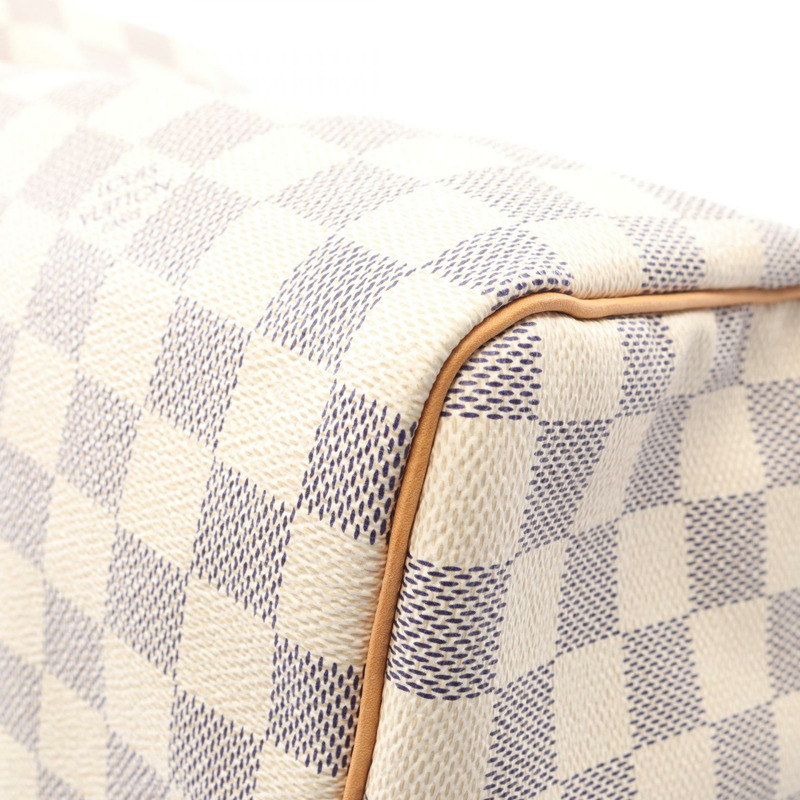 路易威登 Speedy 30 手提包 N41533 Damier Azur 帆布 白色 二手 女士 LV-8